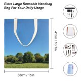 yanfind Great Martin Canvas Tote Bag Double Field Grassland Outdoors Countryside Farm Rural Grass Plant Meadow Arrow Valley Country white-style1 38×41cm