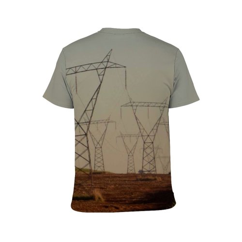 yanfind Adult Full Print T-shirts (men And Women) Agriculture Cable Construction Contemporary Countryside Daylight Daytime Design Development Electric Electricity Electronic