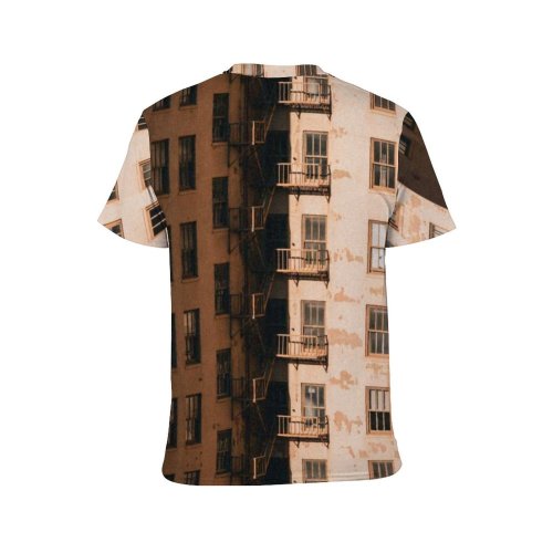yanfind Adult Full Print T-shirts (men And Women) Accommodation Aged Architecture Area Building Calm City Complex Condominium Construction Daytime Design