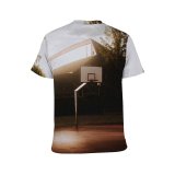 yanfind Adult Full Print T-shirts (men And Women) Afternoon Alley Area Athletic Field Basketball Calm City Cloudy Complex Construction Cottage