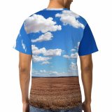 yanfind Adult Full Print T-shirts (men And Women) Agricultural Field Land Agriculture Atmosphere Sky Cloudiness Clouds Form Cloudscape Cloudy