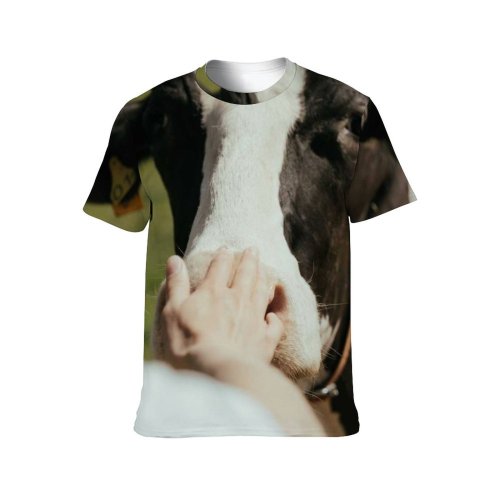 yanfind Adult Full Print T-shirts (men And Women) Agriculture Beef Bovine Bull Cattle Cow Face Dairy Farm Farming Field Herd
