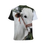 yanfind Adult Full Print T-shirts (men And Women) Agriculture Farm Milk Portrait Outdoors Bull Rural Farmland Pasture Beef Cattle