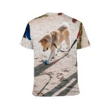 yanfind Adult Full Print T-shirts (men And Women) Adorable Anonymous Ball Charming Crop Cute Dog Enjoy Faceless Footprint Friendly