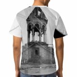 yanfind Adult Full Print T-shirts (men And Women) Aged Architecture Bell Building Bw Cement Church City Classic Construction Dark