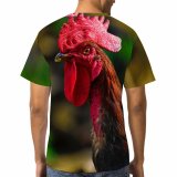 yanfind Adult Full Print T-shirts (men And Women) Agriculture Beak Bird Blurred Calm Cockerel Comb Country Countryside Creature Cultivate Daytime
