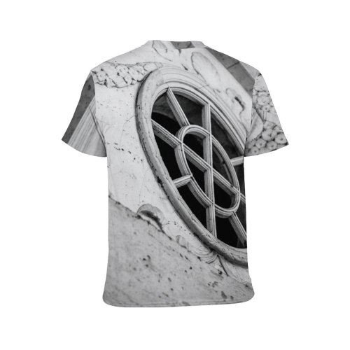 yanfind Adult Full Print T-shirts (men And Women) Aged Arch Arched Architecture Art Building Bw Carve Cathedral Classic Construction Decor