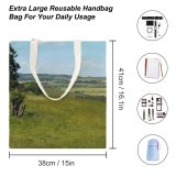 yanfind Great Martin Canvas Tote Bag Double Field Grassland Outdoors Countryside Farm Rural Pasture Meadow Whipsnade Wild Park Dunstable white-style1 38×41cm