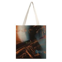 yanfind Great Martin Canvas Tote Bag Double Experimental Abstract Flame Bonfire Fire Dreams Texture Fine Art Expressionism Meditation white-style1 38×41cm