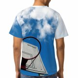 yanfind Adult Full Print T-shirts (men And Women) Achievement Basketball Court Hoop Sky Board Clouds Empty Game High Leisure Shot