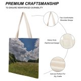 yanfind Great Martin Canvas Tote Bag Double Field Grassland Outdoors Countryside Farm Rural Meadow Cloud Cumulus Sky Azure Pasture white-style1 38×41cm
