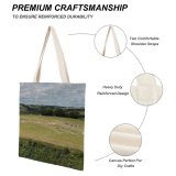 yanfind Great Martin Canvas Tote Bag Double Field Outdoors Grassland Countryside Old Sarum Castle Road Salisbury United Farm white-style1 38×41cm