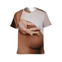 yanfind Adult Full Print T-shirts (men And Women) Anonymous Bathroom Beauty Bikini Blurred Buttock Crop Curve Daily Daylight Ethnic Faceless