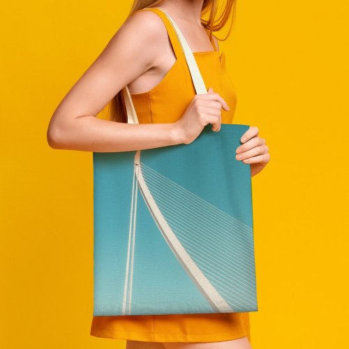 yanfind Great Martin Canvas Tote Bag Double Ciudad De Artes Y Ciencias València Spain HQ Lines Structure white-style1 38×41cm