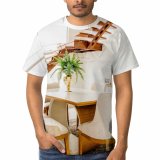 yanfind Adult Full Print T-shirts (men And Women) Accommodation Apartment Armchair Calm Chair Clean Comfort Construction Contemporary Cozy Daylight Daytime