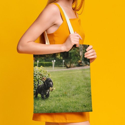 yanfind Great Martin Canvas Tote Bag Double Dog Pet Grass Plant Stock white-style1 38×41cm