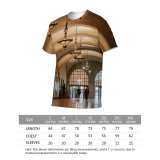 yanfind Adult Full Print T-shirts (men And Women) Aged Anonymous Arch Architecture Building Chandelier Classic Column Corridor Creative Decor Decoration