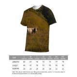 yanfind Adult Full Print T-shirts (men And Women) Agriculture Bovine Cattle Countryside Cow Ecology Farm Farmland Fauna Field Flora Grass