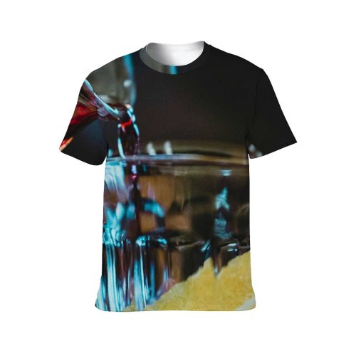 yanfind Adult Full Print T-shirts (men And Women) Alcohol Bar Party Cocktail Glass Wine Nightlife Juice Vodka Thirst Whisky