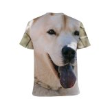 yanfind Adult Full Print T-shirts (men And Women) Adorable Anonymous Blurred Calm Charming Crop Dog Faceless Fence Fluffy Time