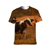 yanfind Adult Full Print T-shirts (men And Women) Agriculture Blurred Country Countryside Cow Farm Farmland Field Grass Grassland Graze