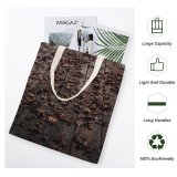 yanfind Great Martin Canvas Tote Bag Double Dobson Nc Aerial Landscape Outdoors Scenery Leaves Wooden Floor Wood Plank Leaf white-style1 38×41cm