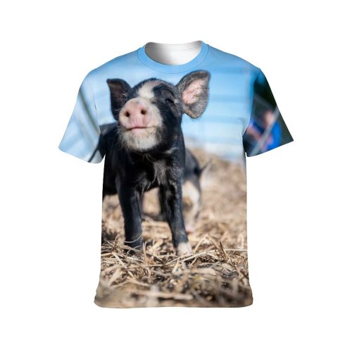 yanfind Adult Full Print T-shirts (men And Women) Adorable Agriculture Baby Countryside Creature Curiosity Curious Cute Domesticated Enclosure Farming