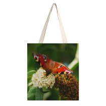 yanfind Great Martin Canvas Tote Bag Double Butterfly Insect Invertebrate Leicester Uk Birds Plant Wildlife Pollen white-style1 38×41cm