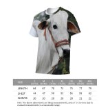 yanfind Adult Full Print T-shirts (men And Women) Agriculture Farm Milk Portrait Outdoors Bull Rural Farmland Pasture Beef Cattle