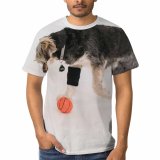 yanfind Adult Full Print T-shirts (men And Women) Active Ball Calm Curious Dog Fluff Friend Friendly Fun Funny