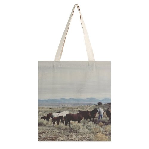 yanfind Great Martin Canvas Tote Bag Double Field Grassland Outdoors Cattle Cow Countryside Horse Farm Pasture Rural Meadow Ranch white-style1 38×41cm
