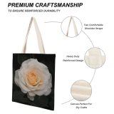 yanfind Great Martin Canvas Tote Bag Double Flower Plant Rose Creative Commons white-style1 38×41cm