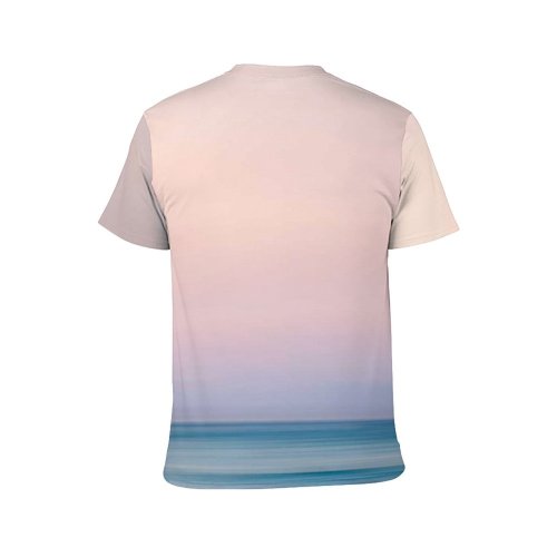 yanfind Adult Full Print T-shirts (men And Women) Amazing Aqua Azure Bay Breathtaking Calm Space Dawn Dusk Evening Gradient