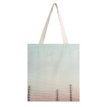 yanfind Great Martin Canvas Tote Bag Double Cable HQ Lines Electric Transmission Creative Commons white-style1 38×41cm