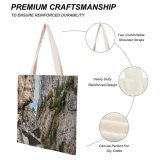 yanfind Great Martin Canvas Tote Bag Double Cliff Outdoors Plant Tree Rock white-style1 38×41cm