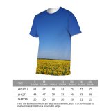 yanfind Adult Full Print T-shirts (men And Women) Agriculture Blooming Sky Countryside Farm Farmland Field Flowers Growth Landscape