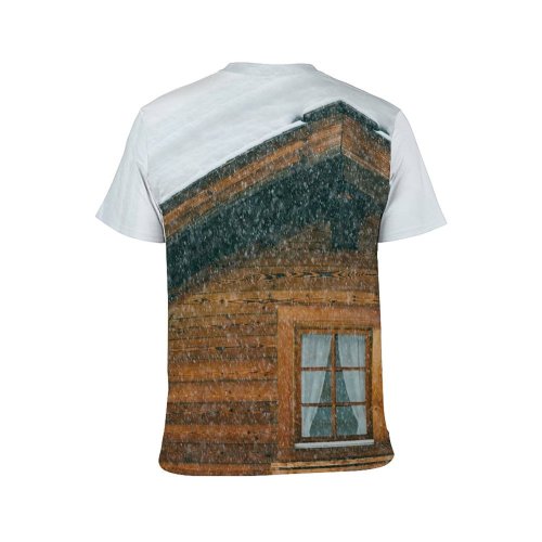 yanfind Adult Full Print T-shirts (men And Women) Aged Architecture Building Construction Countryside Curtain Dwell Exterior Facade Fluffy Idyllic
