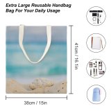 yanfind Great Martin Canvas Tote Bag Double Cancún Quintana Roo Mexico Outdoors Sand Sea Invertebrate Soil Rock white-style1 38×41cm