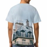yanfind Adult Full Print T-shirts (men And Women) Accommodation Aged Architecture Balcony Building City Cityscape Cloudy Complex Condominium Construction Daytime