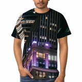 yanfind Adult Full Print T-shirts (men And Women) America Architecture Building Center Cityscape Colorful Commerce Construction Contemporary Dark Design District