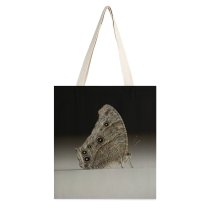 yanfind Great Martin Canvas Tote Bag Double Butterfly Insect Invertebrate Moth Grey Public Domain white-style1 38×41cm