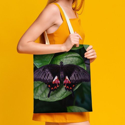 yanfind Great Martin Canvas Tote Bag Double Butterfly Insect Invertebrate Leaf Plant white-style1 38×41cm