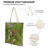 yanfind Great Martin Canvas Tote Bag Double Butterfly Insect Invertebrate Birds Plant Flower Bee Honey Purple Creative Commons white-style1 38×41cm
