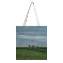 yanfind Great Martin Canvas Tote Bag Double Field Grassland Outdoors Countryside Farm Rural Meadow Pasture Ranch Grass Plant Grey white-style1 38×41cm