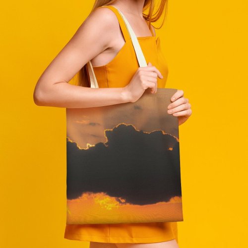 yanfind Great Martin Canvas Tote Bag Double Cloud Sky Sunrise Sunset Mountains Bielawa Poland Dawn Dusk Outdoors white-style1 38×41cm
