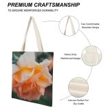 yanfind Great Martin Canvas Tote Bag Double Flower Plant Rose Petal Grey white-style1 38×41cm