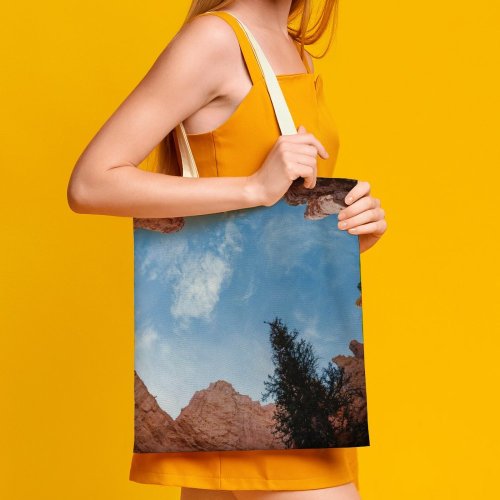 yanfind Great Martin Canvas Tote Bag Double Canyon Cliff Outdoors Tree Cave Bryce United States Flora Plant Redwood white-style1 38×41cm