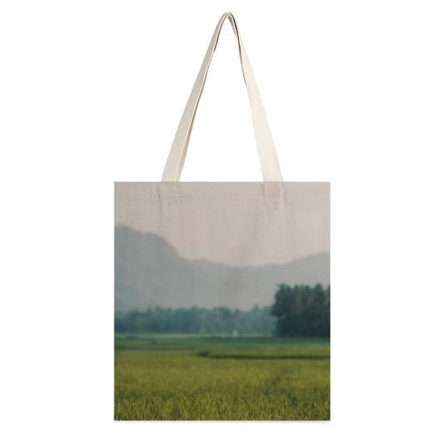 yanfind Great Martin Canvas Tote Bag Double Field Grassland Outdoors Countryside Paddy Plant Vegetation Grey Stock white-style1 38×41cm