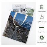 yanfind Great Martin Canvas Tote Bag Double Building Rope Suspension Landscape Stone Hills Outdoors white-style1 38×41cm