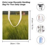 yanfind Great Martin Canvas Tote Bag Double Field Grassland Outdoors Grass Plant Vegetation Wheat Countryside Paddy Public Domain white-style1 38×41cm